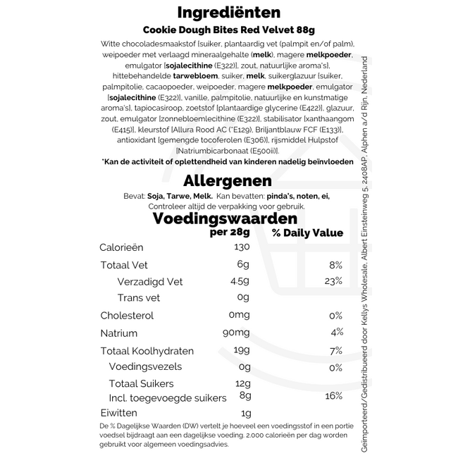 Cookie Dough Bites Red Velvet 88g