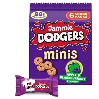 Burton's Biscuits Jammie Dodgers 6 Pack Apple & Blackcurrant Mini's 120g