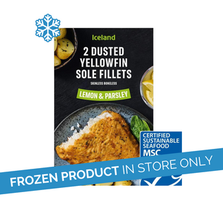 Iceland  Iceland Dusted Lemon & Herb Yellowfin Sole 250g