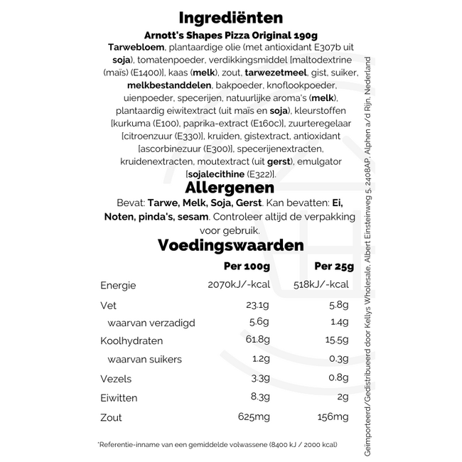 Arnott's Shapes Pizza Original 190g