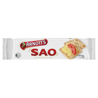Arnotts Arnott's SAO's 250g BBD: 22-09-2026