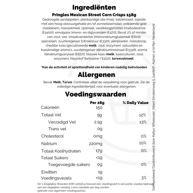 Pringles Mexican Street Corn Crisps 158g