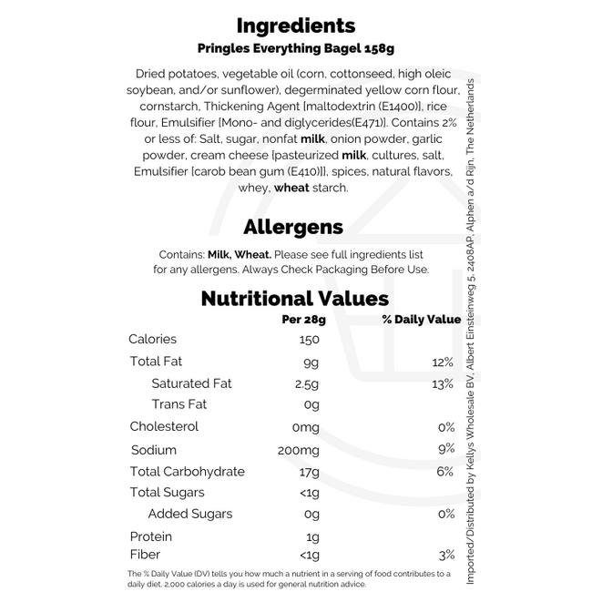 Pringles Everything Bagel 158g