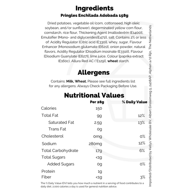 Pringles Enchilada Adobada 158g