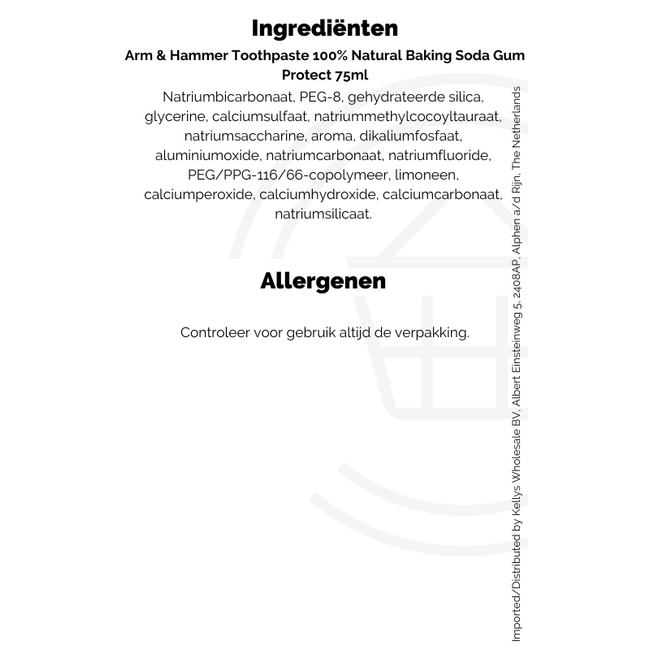 Arm & Hammer Toothpaste 100% Natural Baking Soda Gum Protect 75ml