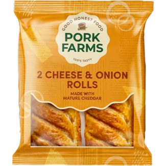 Pork Farms Pork Farms Cheese & Onion Rolls 2pk 160g
