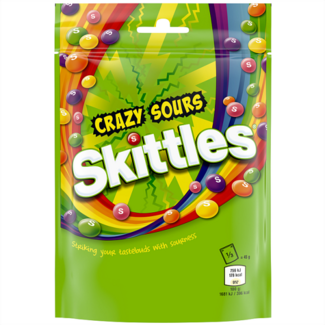 Skittles Skittles Vegan Chewy Crazy Sour Fruit 136g