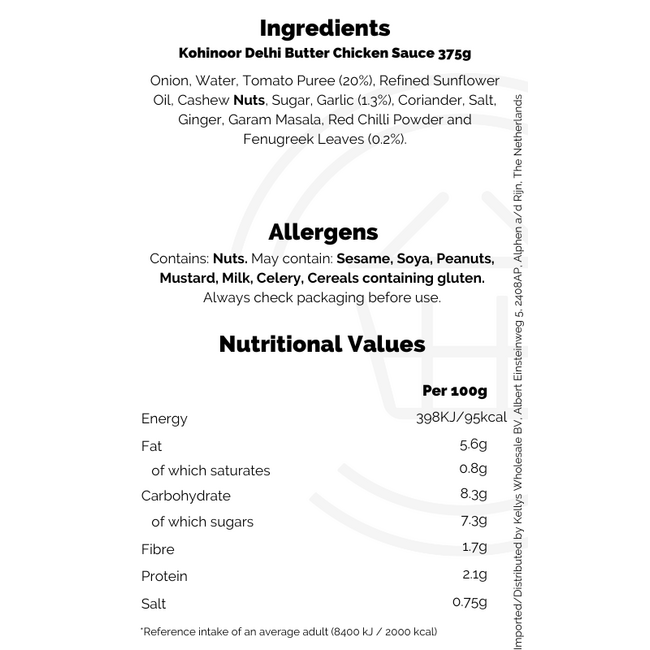 Kohinoor Delhi Butter Chicken Sauce 375g
