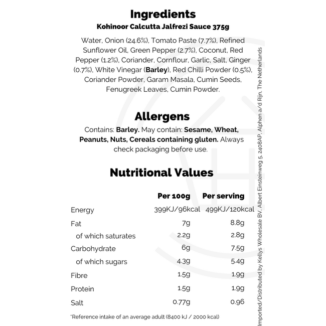 Kohinoor Calcutta Jalfrezi Sauce 375g