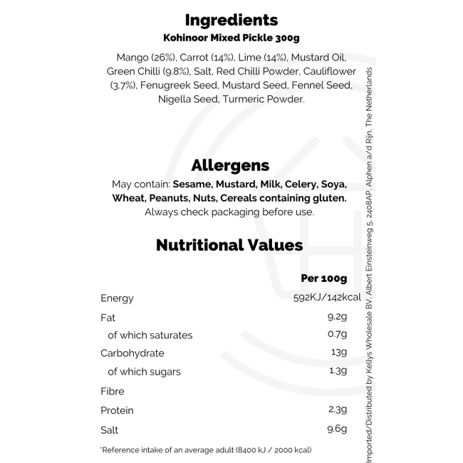 Kohinoor Mixed Pickle 300g