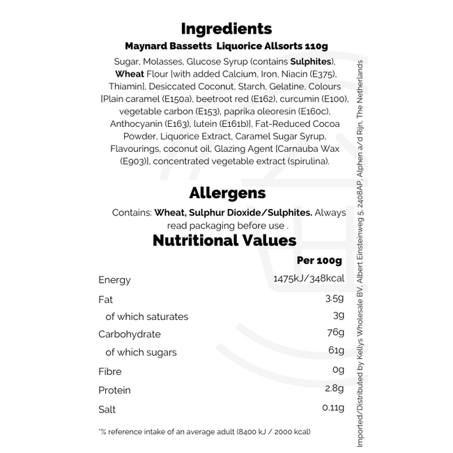 Maynard Bassetts Liquorice Allsorts 110g – Süßigkeiten