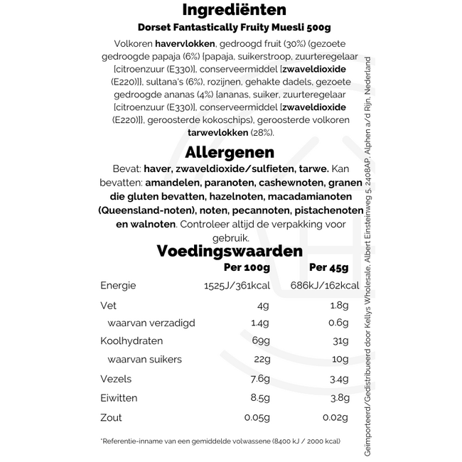 Dorset Fantastically Fruity Muesli 500g – Frühstückscerealien