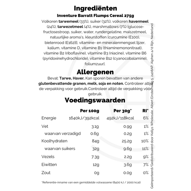 Inventure Barratt Flumps Cereal 275g – Frühstückscerealien