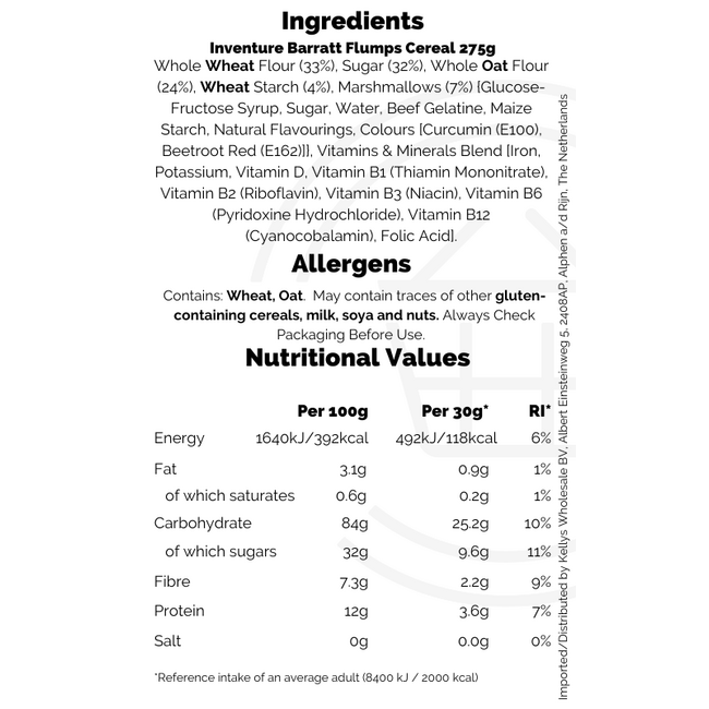 Inventure Barratt Flumps Cereal 275g – Frühstückscerealien