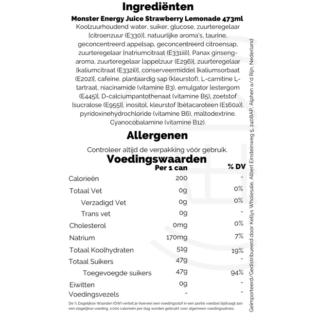 Monster Energy Juice Strawberry Lemonade 473ml – Softdrink