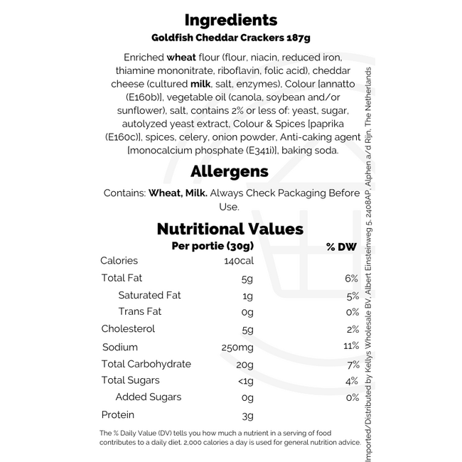 Pepperidge Farm Goldfish Cheddar 187g