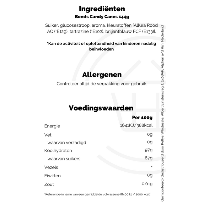 Bonds Candy Canes 120g
