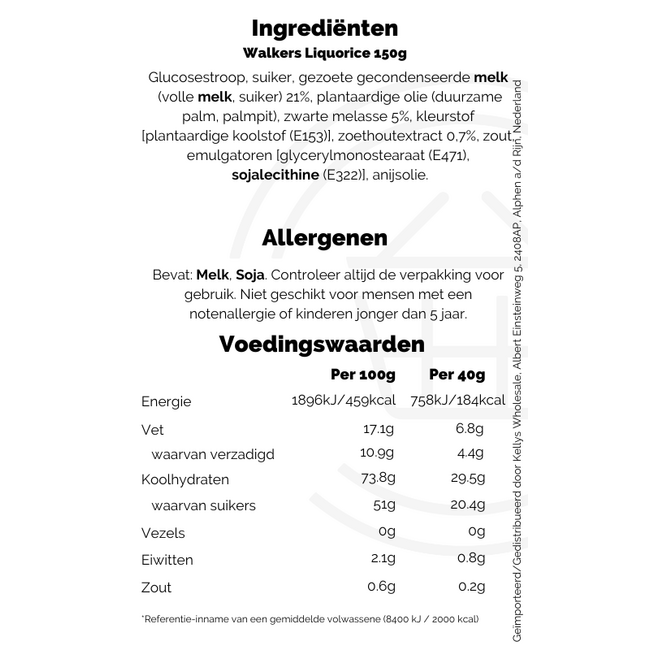 Walkers Liquorice  150g