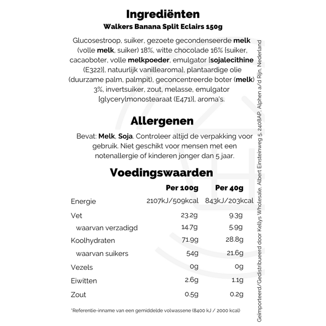 Walkers Banana Split Eclairs 150g