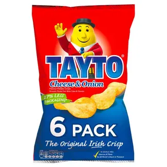 Tayto Tayto Cheese & Onion 6pk