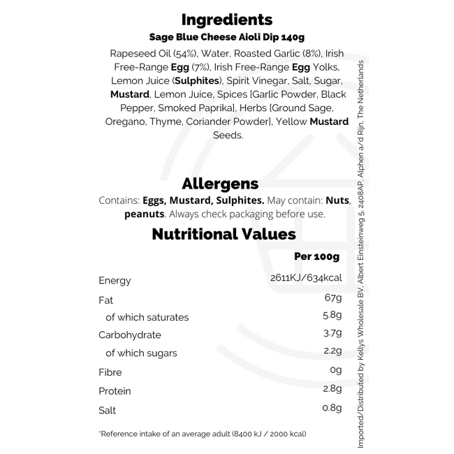 Sage Blue Cheese Aioli Dip 140g
