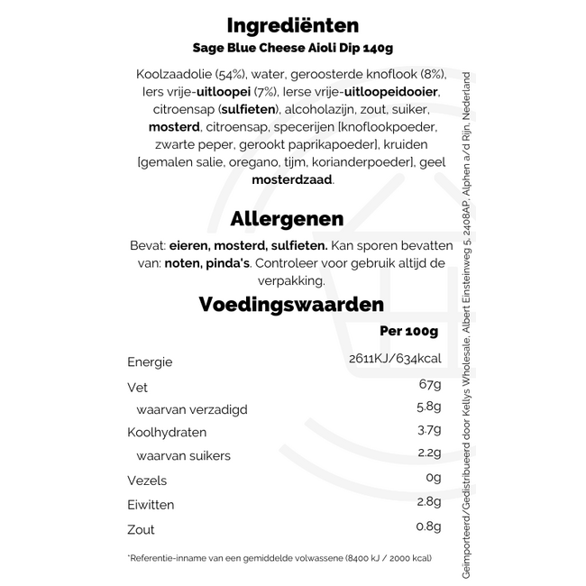 Sage Blue Cheese Aioli Dip 140g