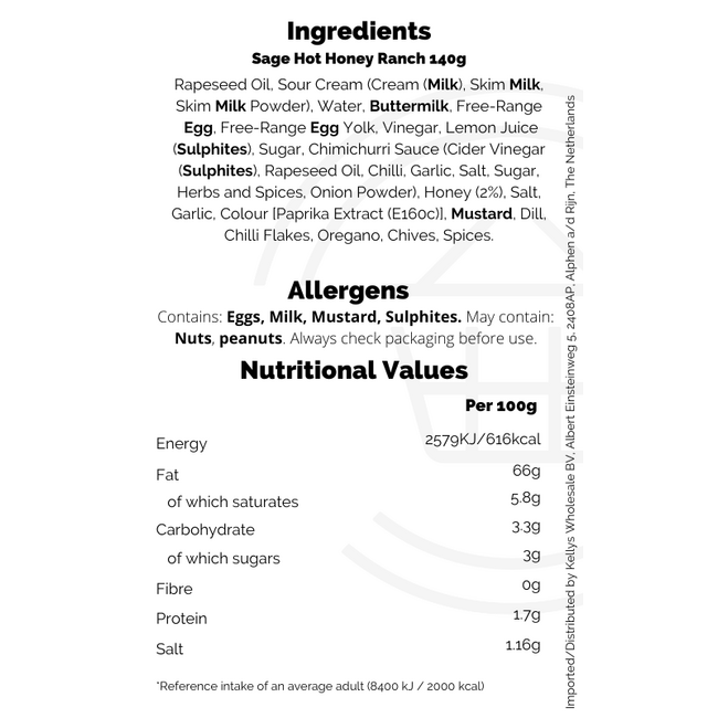 Sage Hot Honey Ranch 140g
