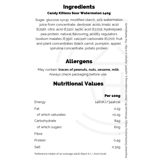Candy Kittens Sour Watermelon 140g