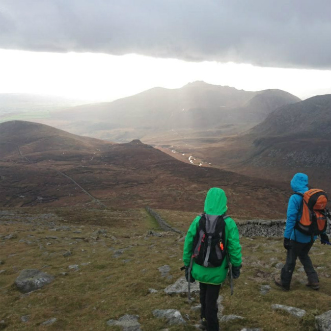 Walkers in The Mournes