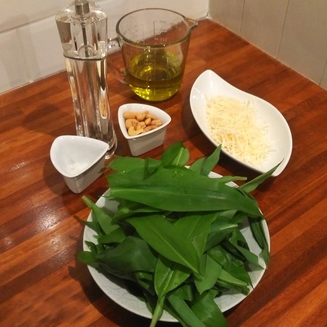 Ingredients for Wild Garlic Pesto