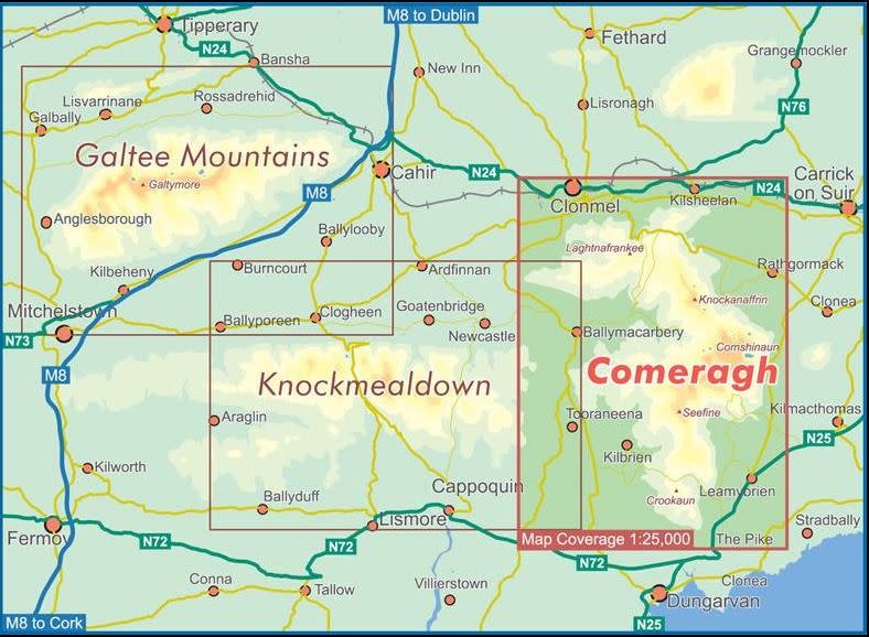 EastWest Mapping Comeragh 1:25000 Paper Map