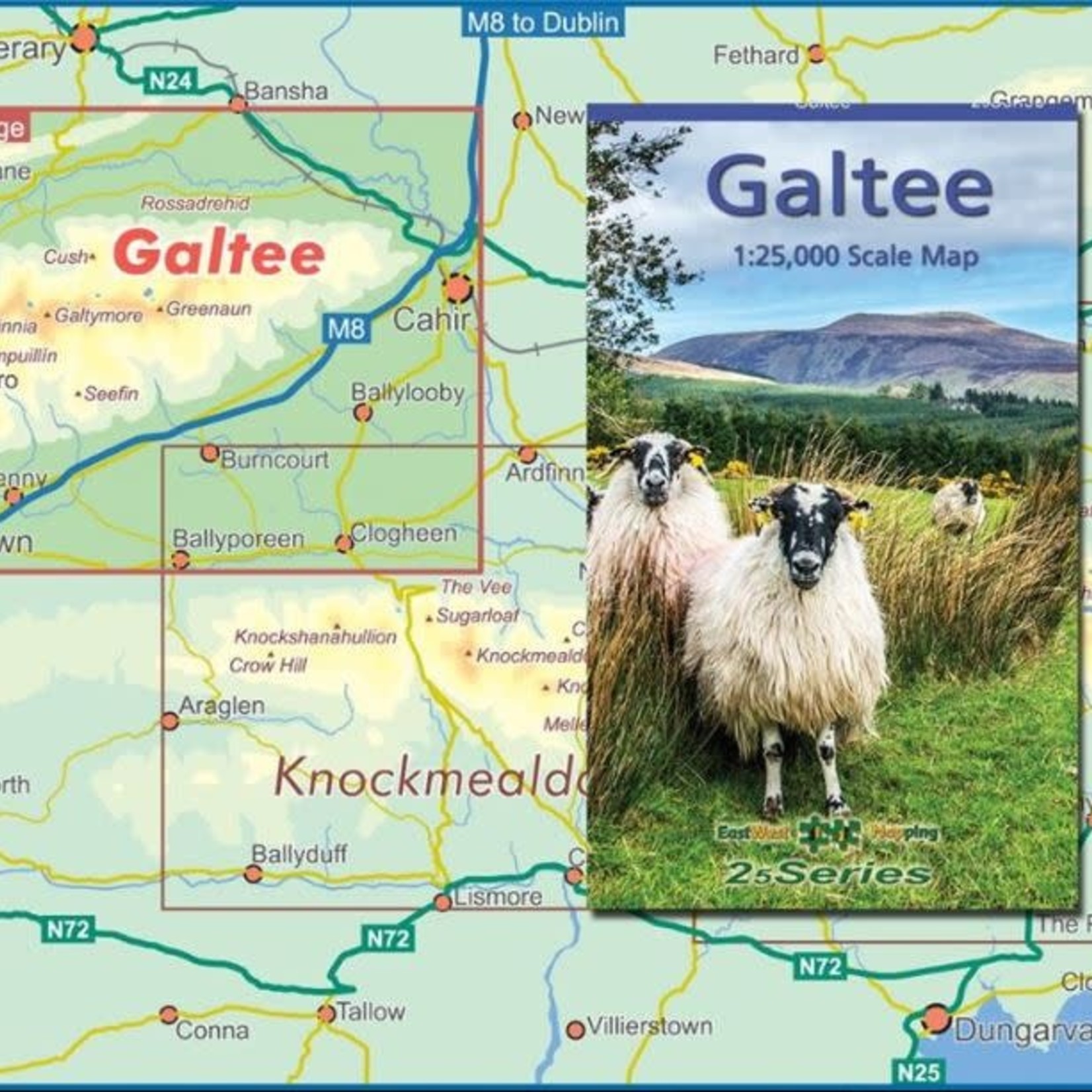 EastWest Mapping Galtee 1:25000 Paper Map adventure.ie