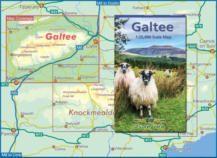 EastWest Mapping Galtee 1:25000 Encapsulated Map adventure.ie