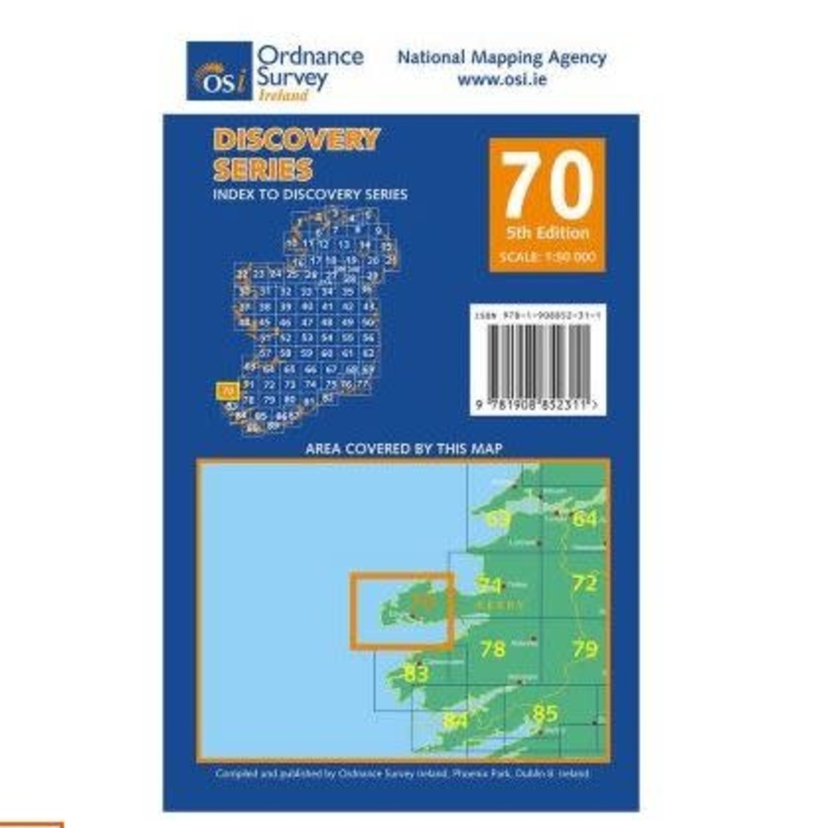 OSI Discovery Series Sheet 70 Lamfold Map