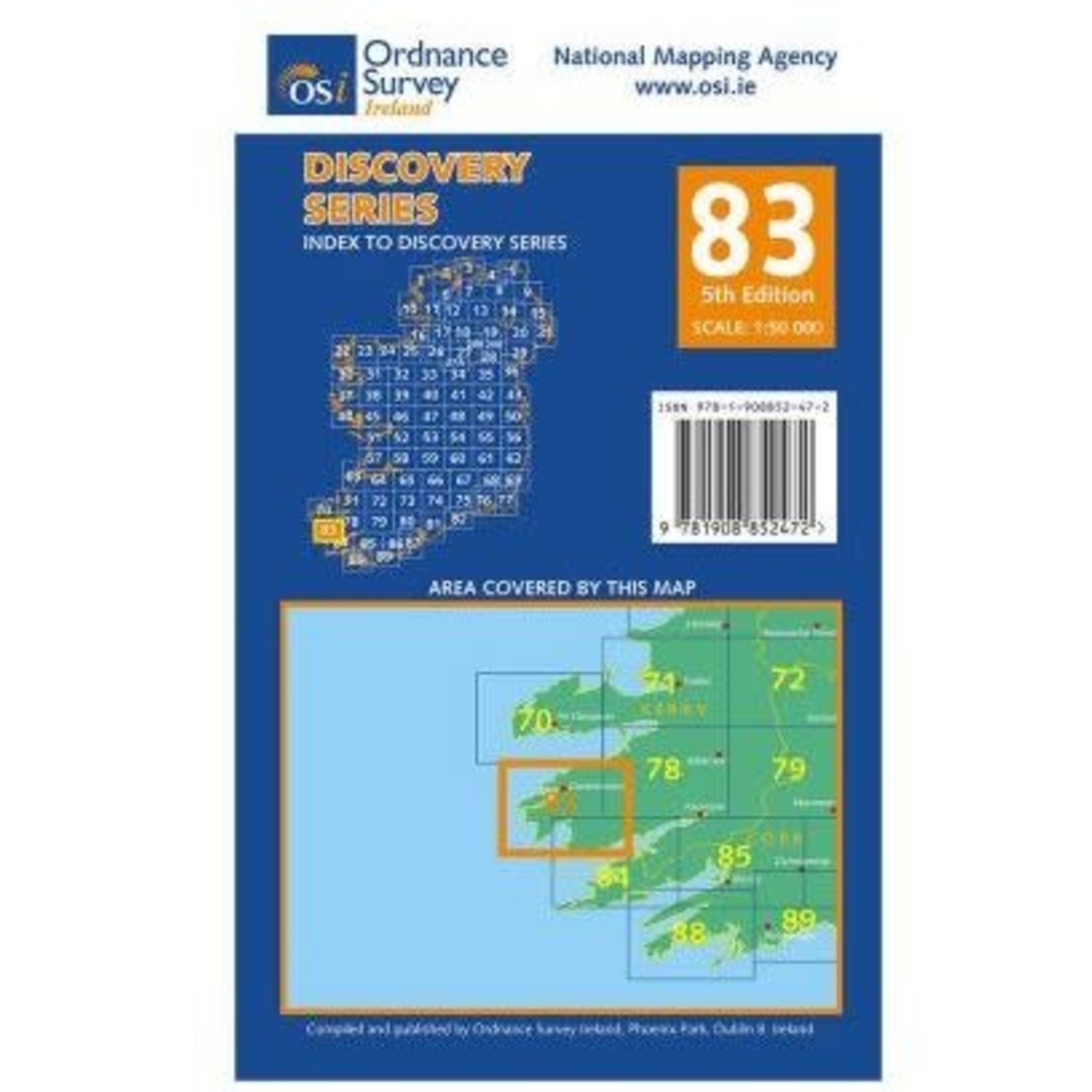 OSI Discovery Series Sheet 83 Weatherproof Map