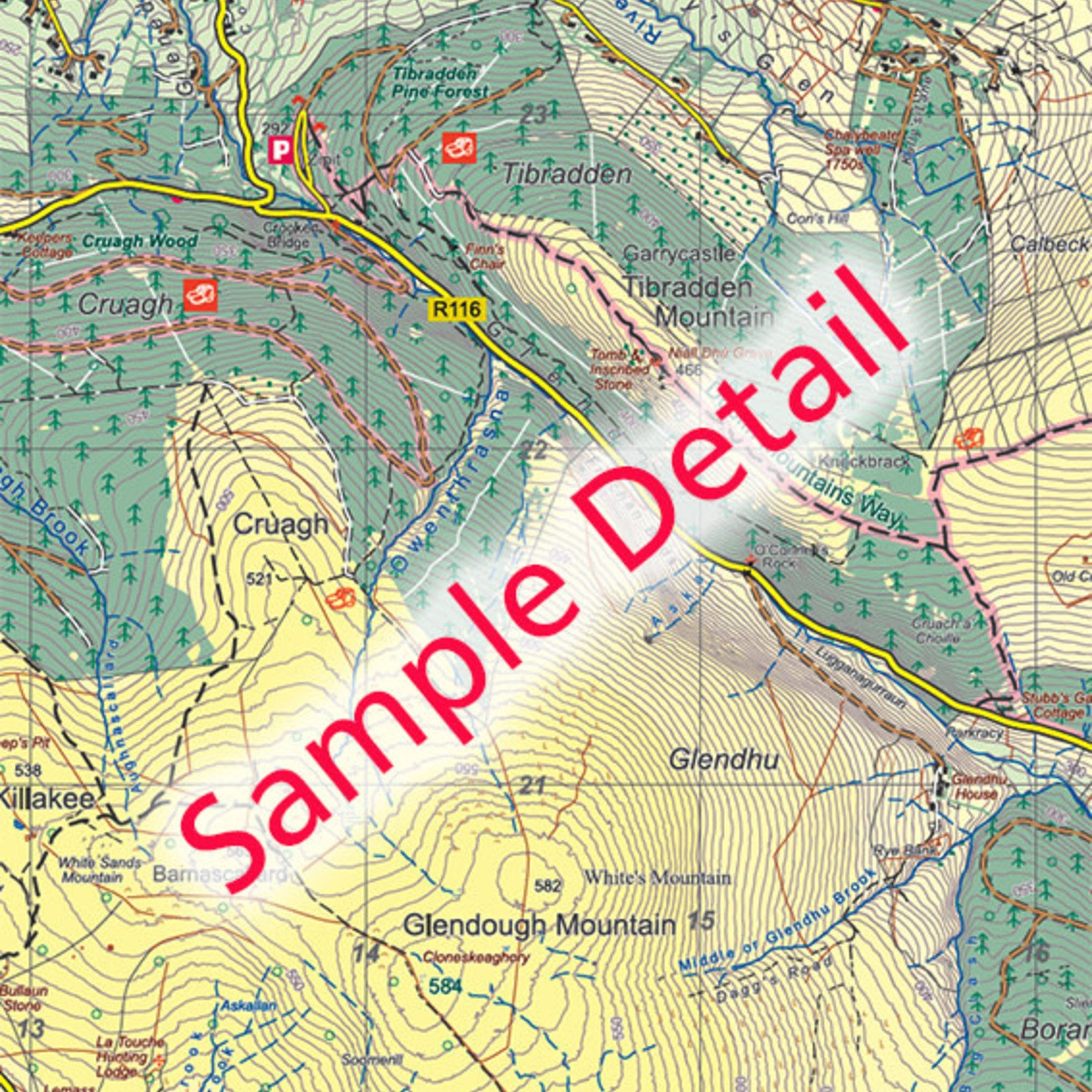 EastWest Mapping Dublin Mountains 1:25000 Encapsulated adventure.ie