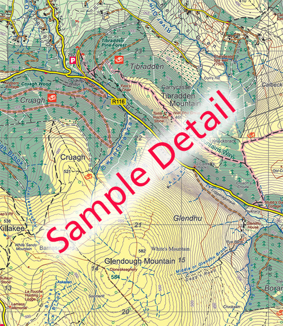 EastWest Mapping Dublin Mountains 1:25000 Encapsulated adventure.ie