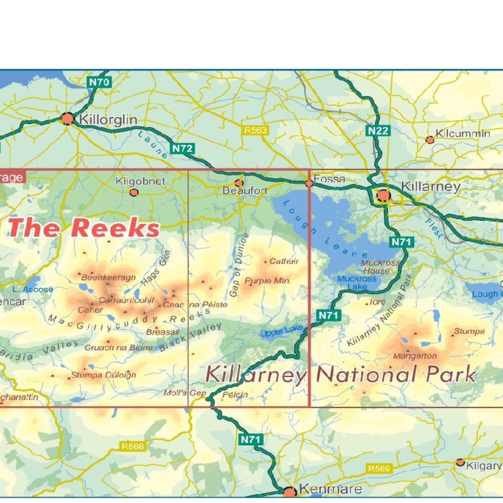 EastWest Mapping The Reeks 1;20,000 Paper Map