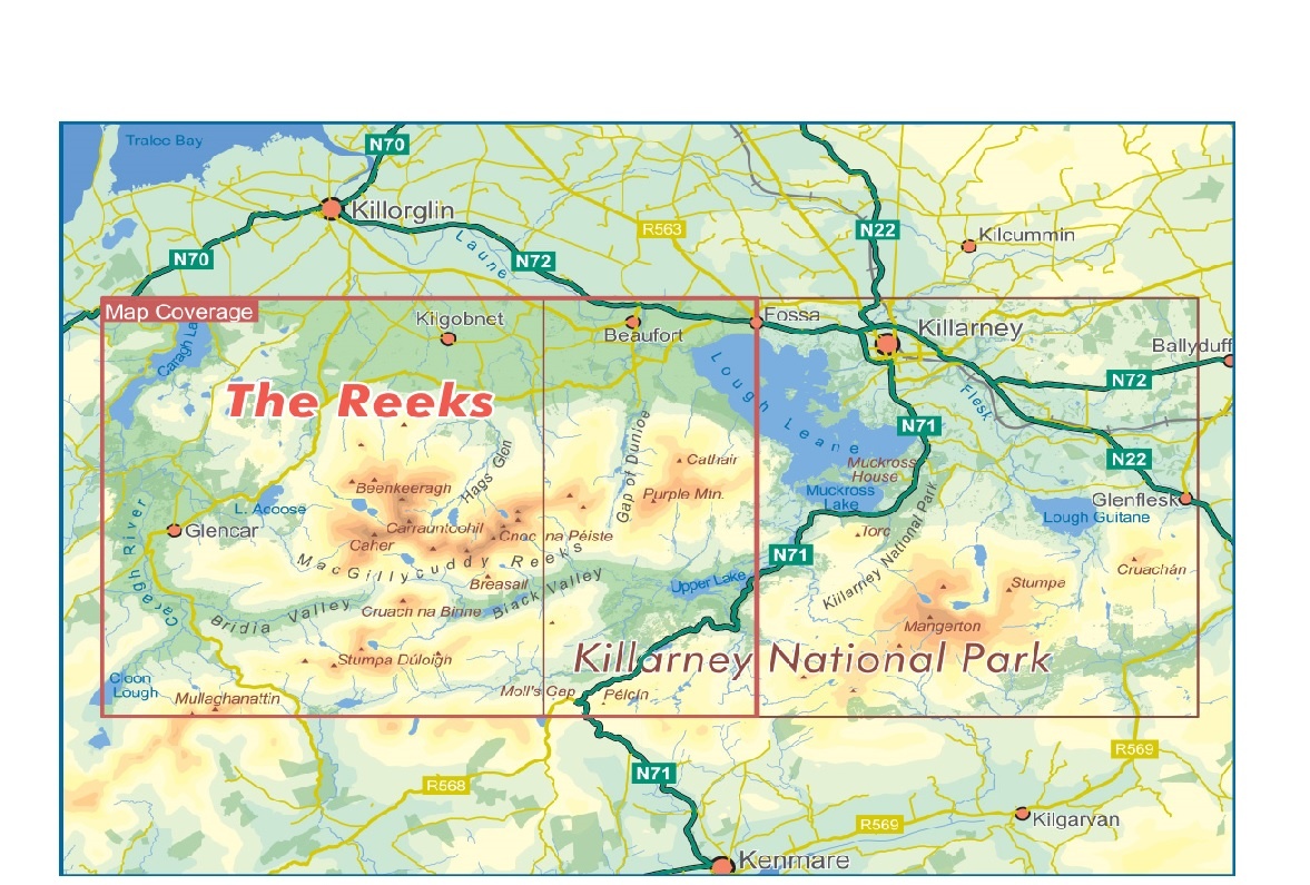 EastWest Mapping The Reeks 1;20,000 Paper Map