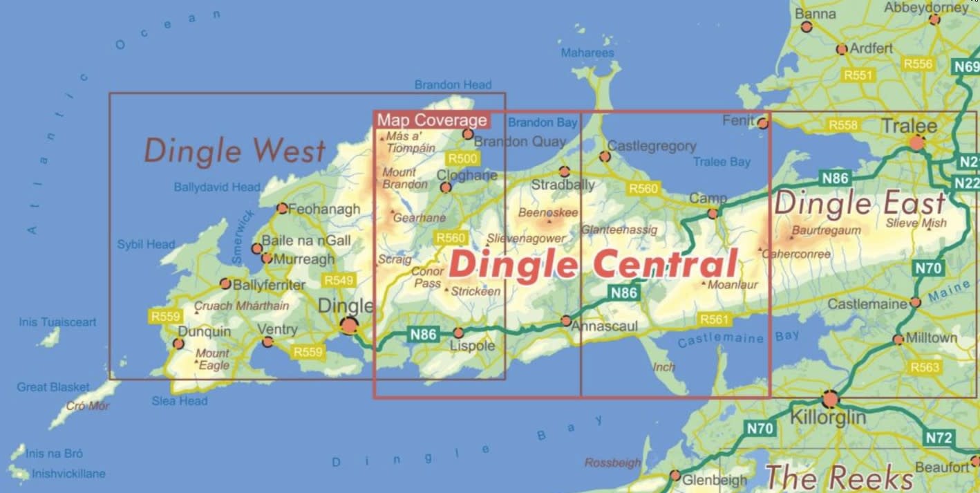 EastWest Mapping Dingle Central Beenoskee Paper 1:25,000 Map