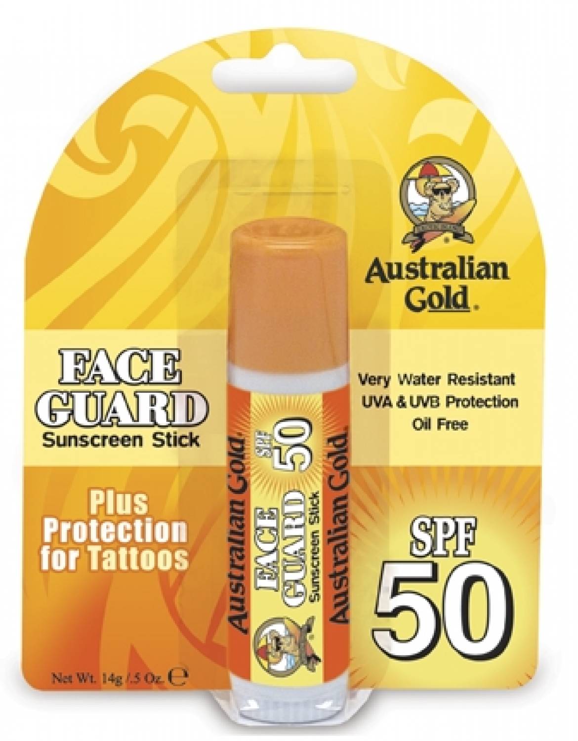 Australian Gold SPF 50 Face Guard Stick, ruime voorraad!