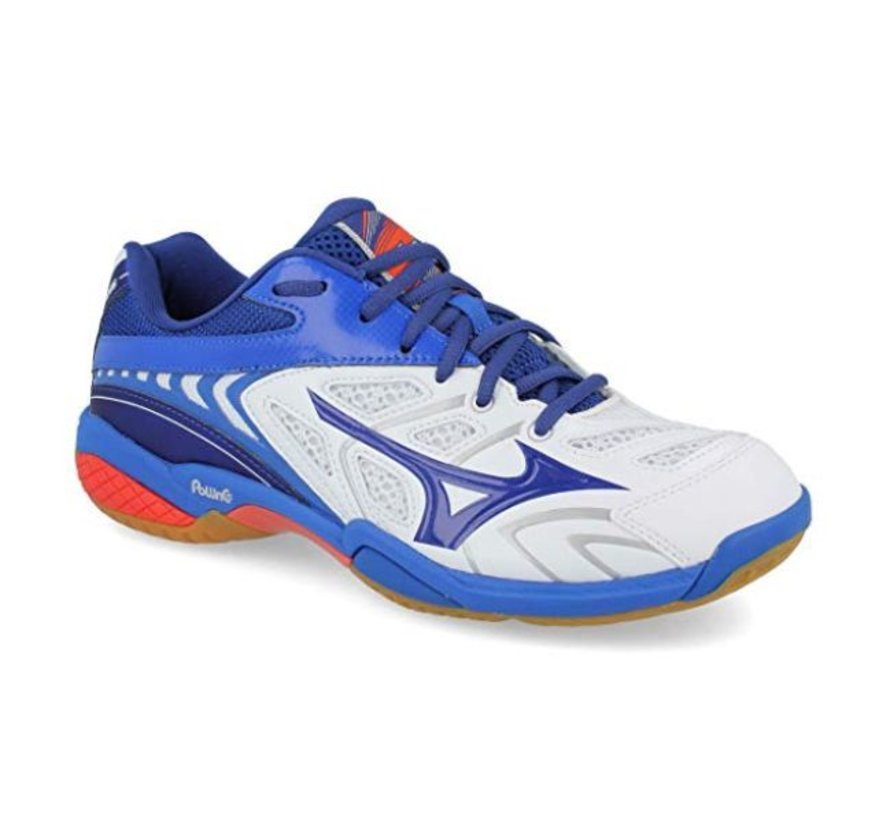 Mizuno Wave Fang SL wit blauw badmintonschoenen heren