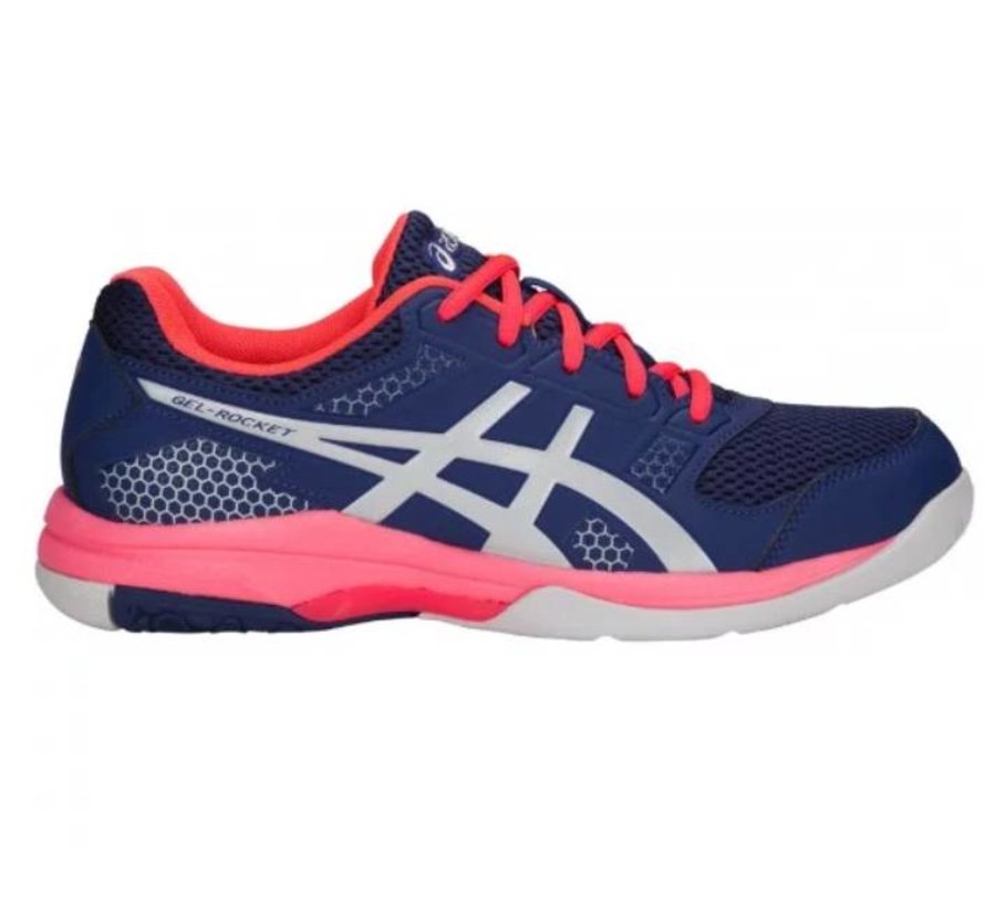 ASICS Gel Rocket 8 blauw roze volleybalschoenen dames