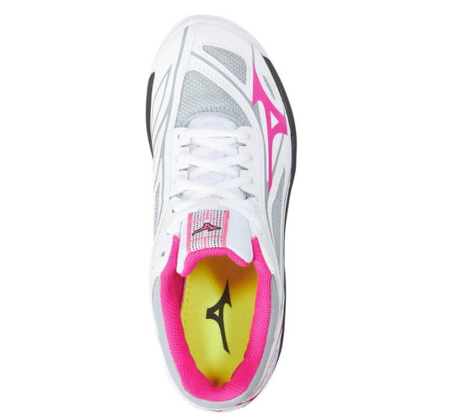 Mizuno Mirage Star 2 Jr wit roze handbalschoenen meisjes