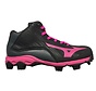 Mizuno 9-Spike Advance Franchise Mid 8 zwart outdoor korfbalschoenen meisjes