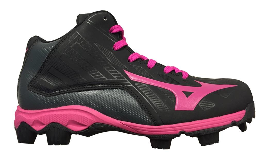 Bulk bijtend calcium Mizuno 9-Spike Advance Franchise Mid 8 zwart outdoor schoenen meisjes  (11GP1682-64) - Volleybalschoenenonline.nl