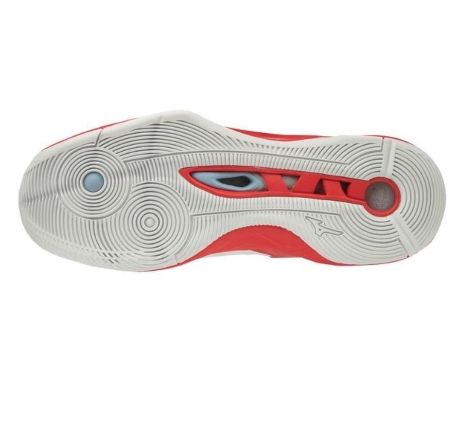 Mizuno Wave Momentum wit rood volleybalschoenen unisex