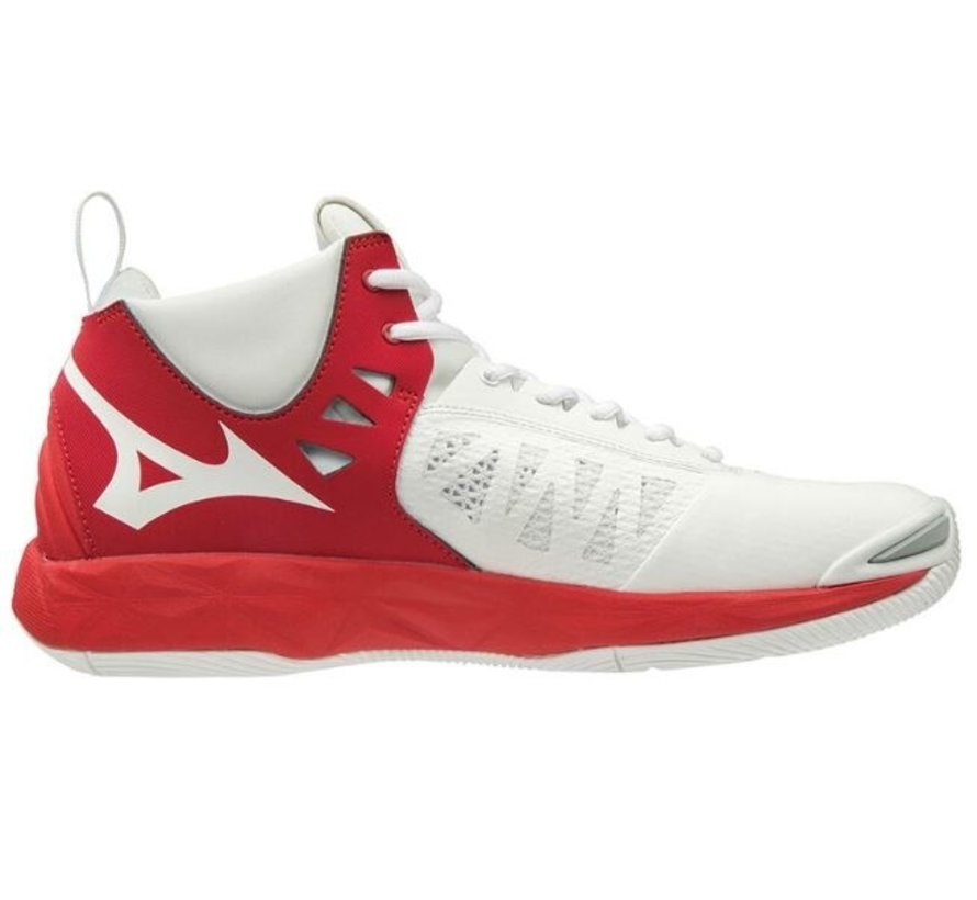 Mizuno Wave Momentum Mid wit rood volleybalschoenen uni