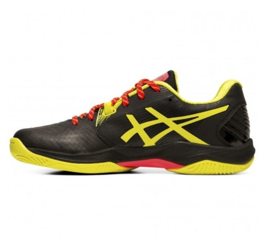 Gastheer van droog nooit ASICS Blast FF zwart geel handbalschoenen dames (1072A001-001) -  Volleybalschoenenonline.nl