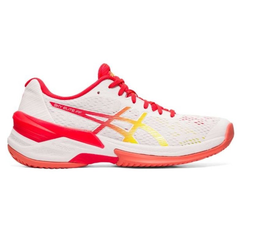 Microbe pasta Phalanx ASICS Sky Elite FF wit rood volleybal dames (1052A024-100) -  Volleybalschoenenonline.nl